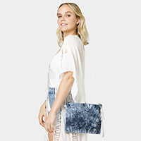 Tie Dye Wristlet Clutch / Crossbody Bag