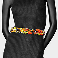 Braided Patterned Fabric Belt