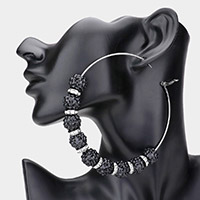 Shamballa Ball Hoop Earrings