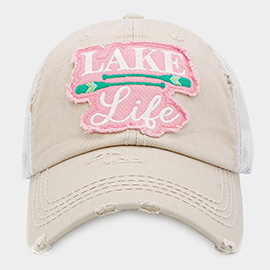 LAKE Life Message Mesh Back Vintage Baseball Cap