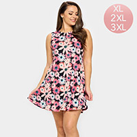 Bloom Flower Patterned A-Line Dress