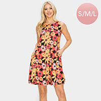 Bloom Flower Patterned A-Line Dress