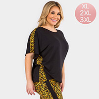 Leopard Patterned Loungewear Top