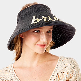 bride Message Roll Up Foldable Visor Sun Hat