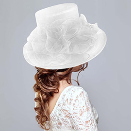 Flower Accented Dressy Hat