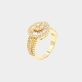 CZ Embellished Round Ring