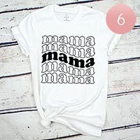 6PCS - Assorted Size mama Graphic T-shirts