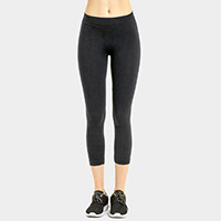 Ladies Solid Capri Leggings