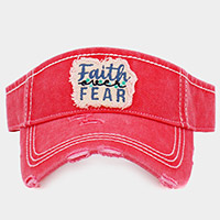 Faith Fear Vintage Visor Hat