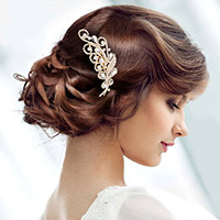 Teardrop Stone Cluster Embellished Hair Comb