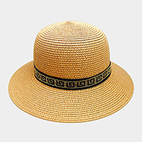 Greek Pattern Band Straw Sun Hat