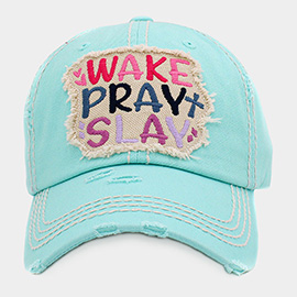 WAKE PLAY SLAY Vintage Baseball Cap