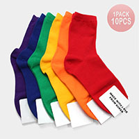 10Pairs - Solid Socks