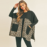 Leopard Pocket Kimono Poncho