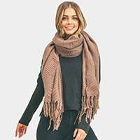 Solid Pleated Scarf