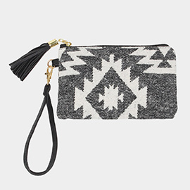 Western Print Wristlet Pouch Bag