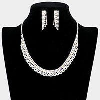 Crystal Rhinestone Pave Necklace