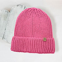 Solid Ribbed Cuff Beanie Hat