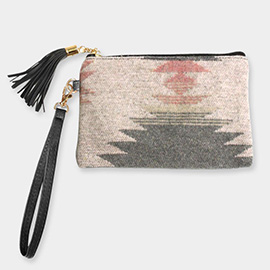 Western Patterned Wristlet Pouch Bag