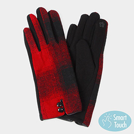 Buffalo Check Patterned Smart Touch Gloves