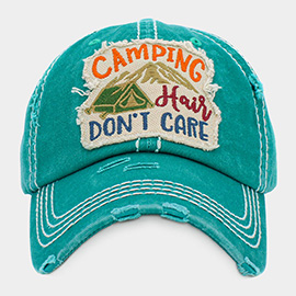 CAMPING HAIR DON'T CARE Vintage Baseball Cap