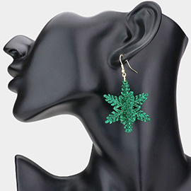 Sparkle Snowflake Dangle Earrings