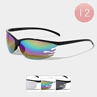 12PCS - Tinted Lens Sports Sunglasses