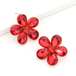 Flower Stone Evening Earrings