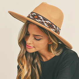 Tribal Band Panama Hat