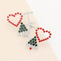 I LOVE CHRISTMAS Rhinestone Pave Earrings