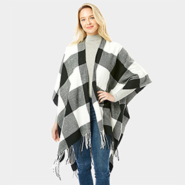 Buffalo Plaid Ruana Poncho