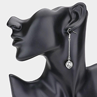 Dropped Bling Disco Ball Dangle Earrings