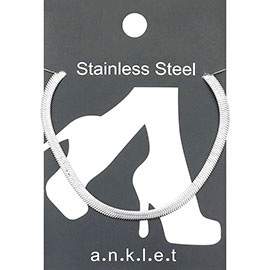 Stainless Steel Herringbone Chain Anklet