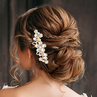 Flower Centered Hair Comb