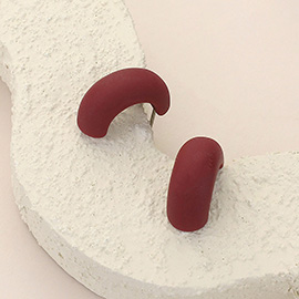 Matte Colored Half Hoop Earrings