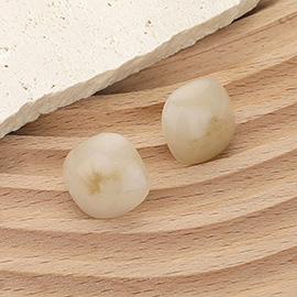 Gold Dust Pebble Resin Stud Earrings