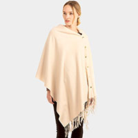 Soft Feel Texture Solid Cape / Scarf