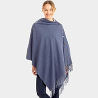 Soft Feel Texture Solid Cape / Scarf