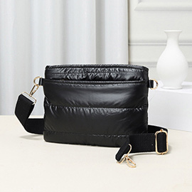 Solid Puffer Crossbody Bag