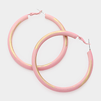 Gold Painted Hoop Earrings