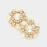 Floral Bubble Stone Embellished Stud Evening Earrings