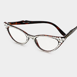 Crystal Cat Eyes Reading Glasses