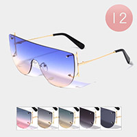 12PCS - Tinted Wayfarer Sunglasses