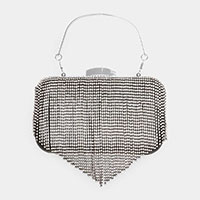 Rhinestone Fringe Evening Clutch / Crossbody Bag