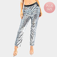 Reversible Sequin Skinny Pants