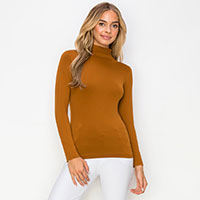 Seamless Mock Neck Long Sleeve Top