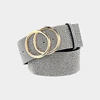 Open Metal Circle Link Bling Belt