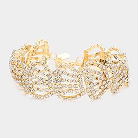 Rhinestone Pave Evening Bracelet