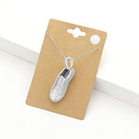 CZ Sneaker Pendant Necklace