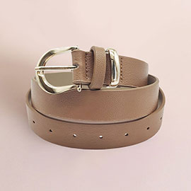 Solid Faux Leather Belt